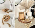 60 Inches Wood Bead Garland,Wooden Beads with Tassels,Farmhouse Beads Rustic Prayer Beads Boho Beads for Farmhouse Tiered Tray Coffee Table Mantel Decor (1 Pack)
