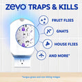 Flying Insect Trap & Cartridge - Plug in Fly Trap & Indoor Bug Catcher for Gnats, House & Fruit Flies - Mess-Free - Use in Any Room - Uses Blue & UV Light (1 Plug in Device & 1 Cartridge)