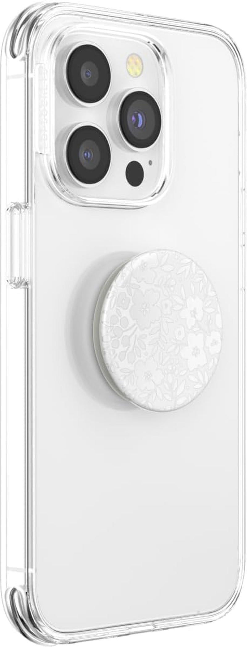 Adhesive Phone Grip, Holder, Phone Stand, Flower - Blanc Fresh