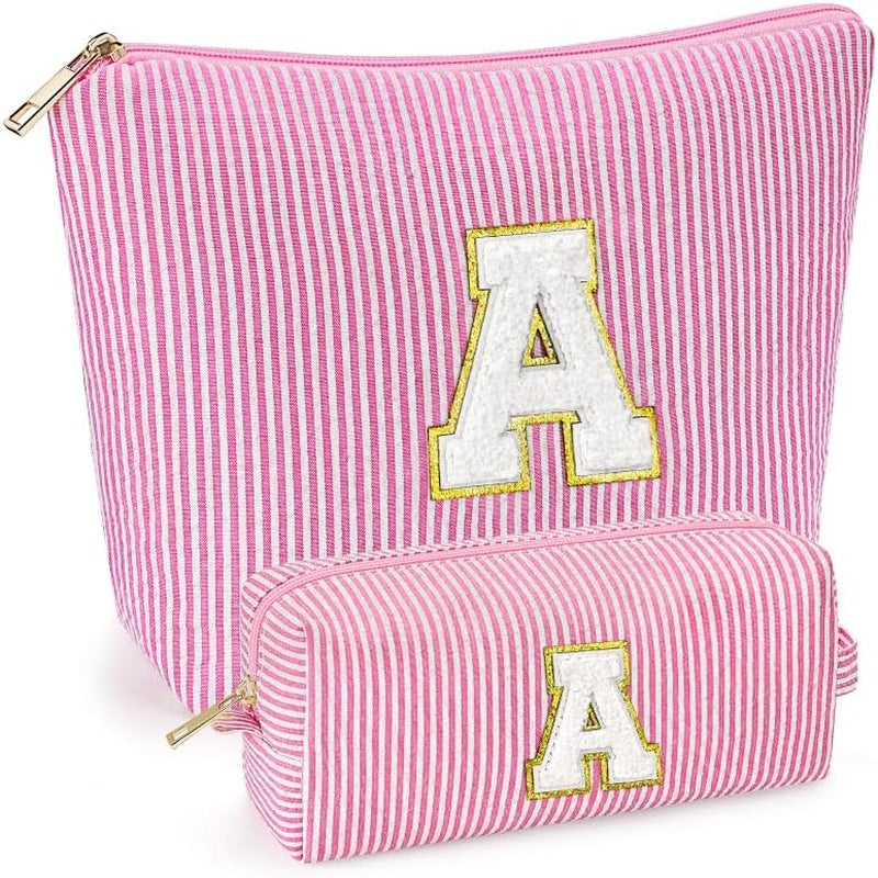 Graduation Gifts for Teen Girls Girlfriend - Mothers Day Gifts for Mom - 2PCS Gifted Box Makeup Bags - Cosmetic Bag for Travel Toiletry - Teen Girl Gifts Trendy Stuff Teacher Gift - Pink A