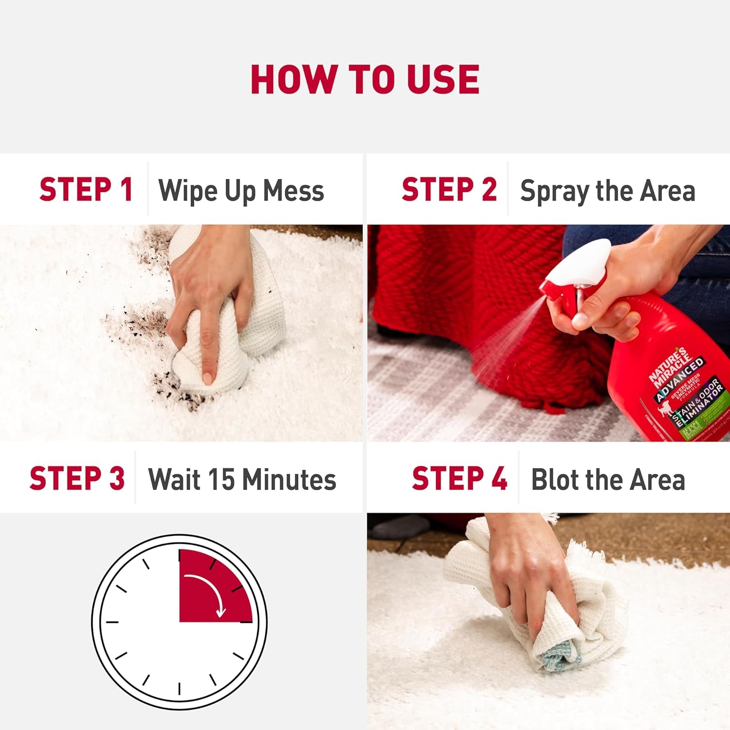 Natureâ€™S Miracle Advanced Stain and Odor Eliminator for Dogs, 1 Gallon, Fresh Scent, Severe Mess Enzymatic Formula for Tough Pet Messes