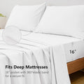 King Size 4 Piece Sheet Set - Hotel Luxury Bedding for King Size Bed - Soft and Breathable Bed Sheets Set - Deep Pocket Sheets,Wrinkle & Fade Resistant(King, White)