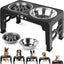 Elevated Dog Bowls for Small Medium Large Size Dogs, Non-Slip Dog Feeder with 2 Food Water Bowls, 2-5 Heights Adjustable Raised Bowls Stand