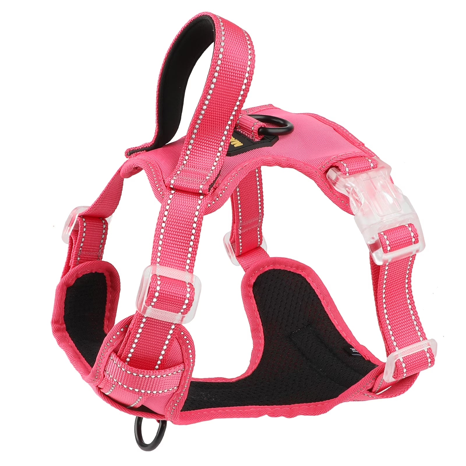 Reflective Dog Harness No Pull Dog Vest Harness with Handle,No Choke Adjustable Soft Padded Pet Vest for Small Dogs,Pink Dog Galters