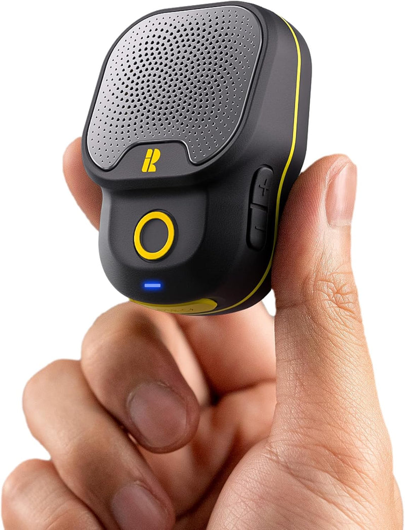 Wearable Bluetooth V5.3 Speaker, 30H Working Time Clip-On Wireless Jobsite Water-Resistant TWS Portable Speaker, IPX7 Waterproof, Built-In ENC Mic for Hands-Free Music/Calls