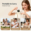 Portable Baby Milk Bottle Warmer for Breastmilk and Formula Feeding,Travel Baby Bottle-Feeding Breast Milk Waterless Warmer,Rechargeable 6000 Mah Battery,Digital Display,Bottle Warmer on the Go