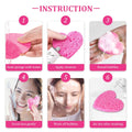50-Count  Compressed Cellulose Heart Shape Facial Sponges | Natural Cosmetic Spa Sponges for Facial Cleansing | Exfoliating | Makeup Mask Removal | Reusable | Skin Massage (50 Count (Pink))