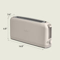 2 Slice Slim Toaster, Fits-Anywhere™ Kitchenware, 6 Setting Shade Control with Reheat & Cancel Buttons, Fits Sourdough, 10” Long Slot, anti Jam & Auto Shutoff, 900 Watt, Oatmilk