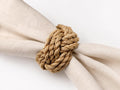 Handmade Jute Napkin Rings Set of 12 – Rustic Farmhouse Table Decor, Boho Woven Napkin Holders for Weddings, Parties & Dining Tables