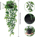 Fake Hanging Plants, Artificial Small Potted Plants for Indoor Outdoor Aesthetic Office Living Room Shelf Decor (1 Pack)