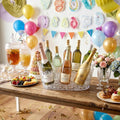 11.5L Ice Bucket for Parties 2 Pcs, Large Plastic Drink Cooler for Champagne Wine, Beer, Clear Beverage Tub for Mimosa & Cocktail Bar, Portable Chiller for Party Hosting & Serving