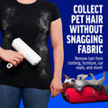 Pet Hair Remover â€“ Original Size Reusable Lint Roller for Cat & Dog Hair on Furniture, Couch, Carpet, Car, Rugs & Bedding â€“ Portable, Eco-Friendly (White)