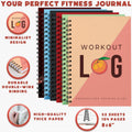 Workout Planner for Daily Fitness Tracking & Goals Setting - A5 Size, 6” X 8”, Peachy Pink - Improved Thicker Cover - Men & Women Personal Home & Gym Training Diary - Log Book - by