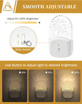 LED Night Light, Baby Night Lights [2 Pack], Plug in Night Light with Auto Dusk to Dawn Sensor, Adjustable Brightness Nightlight for Kids, Bathroom, Bedroom, Nursery Room, Soft White 3000K