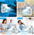 Portable Air Conditioner Fan, Mini Evaporative Air Cooler with 5 Spray Nozzles,3 Wind Speeds,3 Timers, 7 Colors LED Light,600Ml Personal AC Unit Fan for Bedroom Office Camping（White）