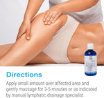 Lymphatic Drainage Massage Oil with Arnica & Menthol for after Procedure Body Care & Lymphatic Drainage Massager, Liposuction, 360 Lipo, BBL, Tummy Tuck Body Massage, Cooling Formula - 8.5 Oz