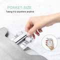 Phone Stand, Phone Holder for Desk Anti-Slip Cute Office Accessories Forldable Cell Phone Holder Compatible with Iphones, All Mobile Phones, White-Silver, Pro