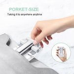 Phone Stand, Phone Holder for Desk Anti-Slip Cute Office Accessories Forldable Cell Phone Holder Compatible with Iphones, All Mobile Phones, White-Silver, Pro