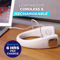 Freedom Touch Personal Neck Fan, 3-Speed Rechargeable Cooling Device, Long-Lasting, Lightweight Portable Neck Cooler, Flexible Band & Thermo-Electric Cooling Plate for Hot Weather