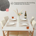 Beige Placemats Set of 4 - Heat-Resistant, Non-Slip Table Mats, Washable Woven Vinyl for Indoor & Outdoor Dining