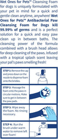 for Pets Antibacterial Dog Paw Cleaner with Built-In Scrubber Brush, Tropical Splash Scent - Foaming Cleanser for Dog Paws - Paw Washer & Grooming Care, 5 Ounce