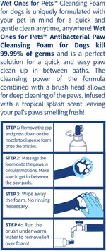 for Pets Antibacterial Dog Paw Cleaner with Built-In Scrubber Brush, Tropical Splash Scent - Foaming Cleanser for Dog Paws - Paw Washer & Grooming Care, 5 Ounce