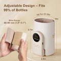 18W Portable Baby Bottle Warmer for Travel â€“ Fast, Waterless Milk Heater for Breastmilk & Formula | USB Rechargeable Bottle Warmer with Precise Temperature Control â€“ Essential for On-The-Go Feeding