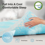 Memory Foam Mattress Topper Queen - 2 Inch Cooling Gel Infused Memory Foam | Slow-Rebound Pressure Relief | Certipur Certified | Comfort for Sleeper Sofa, RV, Camper, Dorm Room