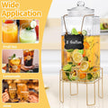 Drink Dispenser,2 Gallon Drink Dispensers for Parties,Beverage Dispenser with Stand,Glass Lid and Stainless Steel Spigot Leak-Proof, Ideal for Lemonade,Juice, Tea, and Party Drinks