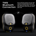 Wearable Bluetooth V5.3 Speaker, 30H Working Time Clip-On Wireless Jobsite Water-Resistant TWS Portable Speaker, IPX7 Waterproof, Built-In ENC Mic for Hands-Free Music/Calls