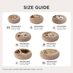 Bedsure Calming Dog Bed for Small Dogs - Donut Washable Small Puppy Bed, 23 Inches Anti-Slip round Fluffy Plush Faux Fur Large Cat Bed, Fits up to 25 Lbs Pets, Camel