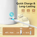 Portable Baby Bottle Warmer for Travel, 17 Oz Stainless Steel 316L Tank, 3 Min Quick Heat & Pasteurization Function, Smart Dual Temp Control for Sustained All-Day Warmth of Breast Milk/Formula/Water.