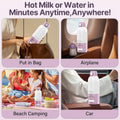 Portable Bottle Warmer for Travel,Fast Heating Milk Warmer on the Go,17 OZ Water Warmer for Breast Milk, Formula,Water,Temp Control 98Â°F -212Â°F,Baby Essentials for Outdoor Airplane Car Journey
