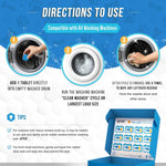 Washing Machine Cleaner for Pet Owners Enzymatic Deep Clean Descaler for Cat & Dog Hair, Urine, Odor, Residue, 24 Septic-Safe Tablets for Top Load, Front Loader, HE Washer Tub - 1 Year Supply