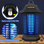 Bug Zapper Outdoor, Mosquito Zapper, 3 Prong Plug in Electric Fly Zapper, Mosquito Killer, Fly Traps, Flying Insects Zapper Indoor Outdoor, 4200V, ABS Plastic Outer (Black)