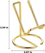 Cell Phone Stand for Desk, Cute Metal Gold Cell Phone Stand Holder Desk Accessories, Compatible with All Mobile Phones, Iphone, Ipad