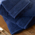 - Luxury 6 Piece Towel Set, 100% Turkish Cotton, Quick Drying, Highly Absorbent & Comfy, Includes 2 Bath Towels, 2 Hand Towels & 2 Washcloths | (Navy)