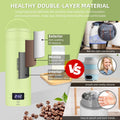 Travel Electric Kettle Portable Small Mini Tea Coffee Kettle Water Boiler, Water Heater with 4 Temperature Control,304 Stainless Steel with Auto Shut-Off & Boil Dry Protection, Bpa-Free (Green)