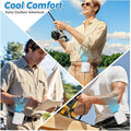 Waist Fan Portable Clip On: 6000Mah Mini Rechargeable Personal Belt Cooling Fan under Shirt - Cool Body Fans under Clothes for Outdoor Travel Walking Work for Men and Women (White)