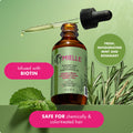 Organics Rosemary & Mint Hair Oil - Strengthening Biotin Oil Infused Frizzy & Damaged Hair Care - Split Ends & Dry Scalp Treatment to Support Longer, Healthier Strands, 2 Ounce