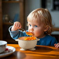 3 Pack Stainless Steel Baby Suction Bowls, Non-Slip Child Food Bowl with Silicone Sleeve for Kids Toddlers Infants, Unbreakable & Mess Free (Blue Green Beige)