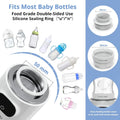 Bottle Warmer, Fast Heating Portable Bottle Warmer with 2 Adapters, Smart Temperature Control, LCD Display, Leak-Proof, Cordless Baby Bottle Warmer for Breastmilk or Formula