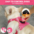 Reflective Dog Harness No Pull Dog Vest Harness with Handle,No Choke Adjustable Soft Padded Pet Vest for Small Dogs,Pink Dog Galters