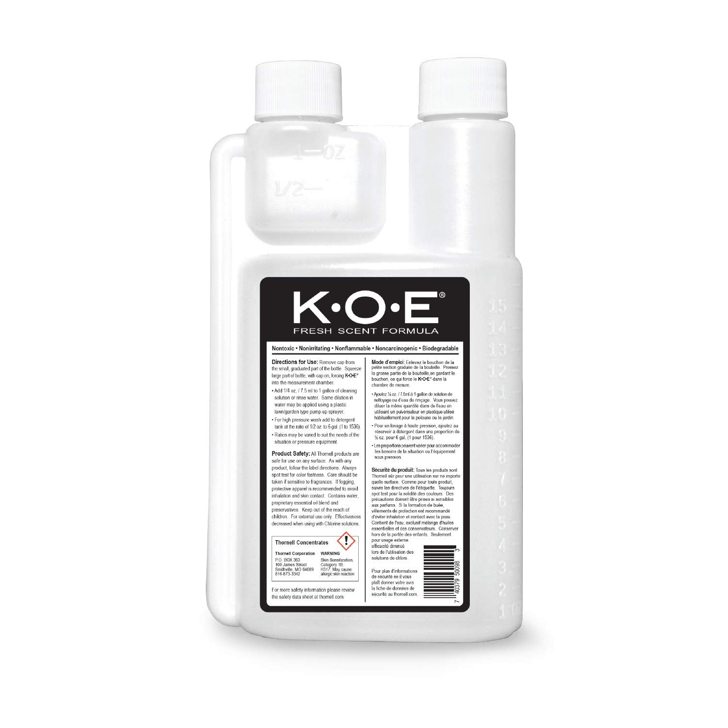 K.O.E Kennel Odor Eliminator Concentrate â€“ for Cages, Runs & More â€“ for Home & Kennel W/Safe, Non-Enzymatic Formula (Fresh Scent, 16 Oz)