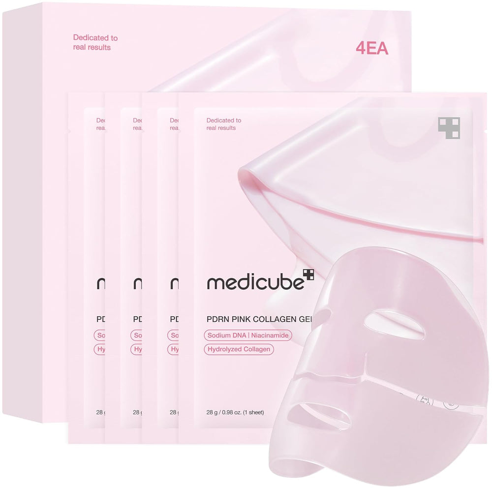 Jelly Gel Mask with Salmon DNA PDRN Pink Collagen | Overnight Face Mask for Glass Glow Skin | Elasticity, Hydrating, Firming and Moisturizing | Korean Skincare, 28G X 4Ea