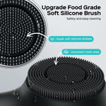 FBS03 Face Scrubber Facial Cleansing Brush: 2 in 1 Spin and Vibration Patented, Silicone Electric Exfoliator Scrubber with Automatic Foaming, Waterproof Face Cleanser Brush for Men and Women