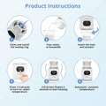 Bottle Warmer, Fast Heating Portable Bottle Warmer with 2 Adapters, Smart Temperature Control, LCD Display, Leak-Proof, Cordless Baby Bottle Warmer for Breastmilk or Formula