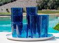 Fizz Bubbles Acrylic Drinkware Set - Blue - Set of 8