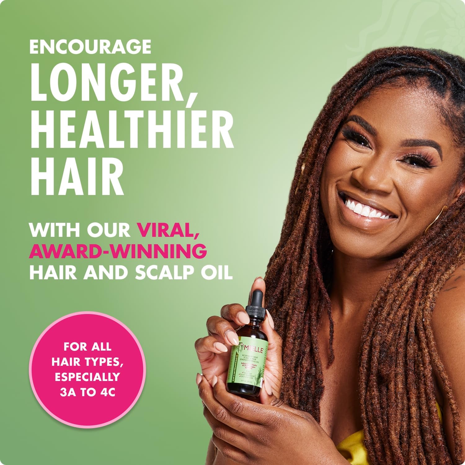 Organics Rosemary & Mint Hair Oil - Strengthening Biotin Oil Infused Frizzy & Damaged Hair Care - Split Ends & Dry Scalp Treatment to Support Longer, Healthier Strands, 2 Ounce