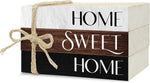 Mini Decorative Books for Home Decor, Rustic Wood Stack for Table, Home Sweet Decor Books for Living Room Shelf, Farmhouse Stacked Book Gift (L10)